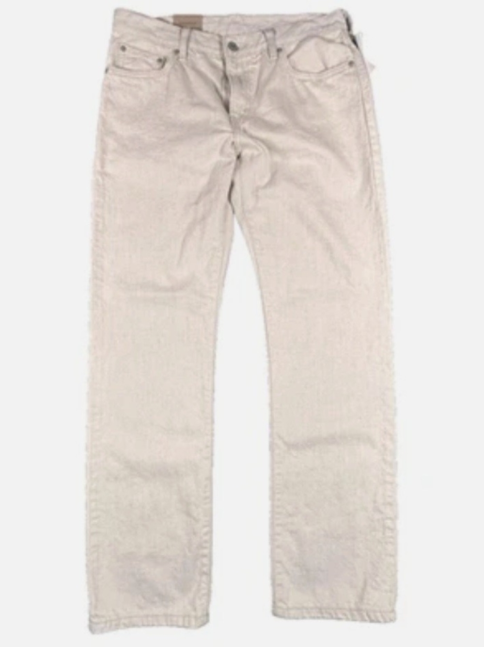 Levis Muddy Straight Jeans Mens 33 x 30 Beige Midweight Denim New with Tags